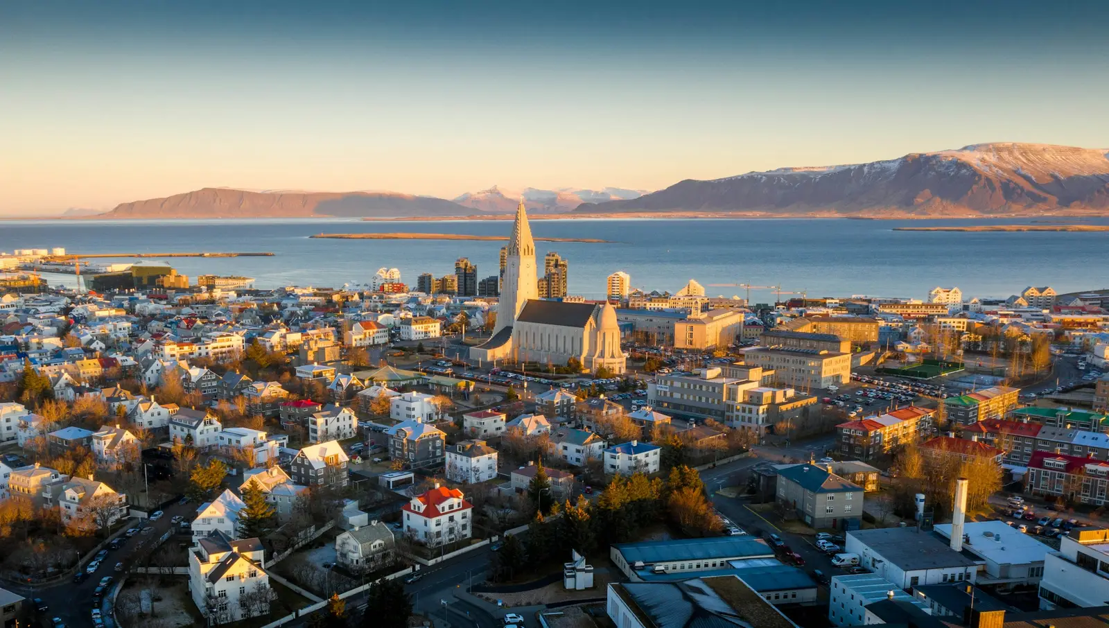 Reykjavík: colorful houses under a Nordic sky